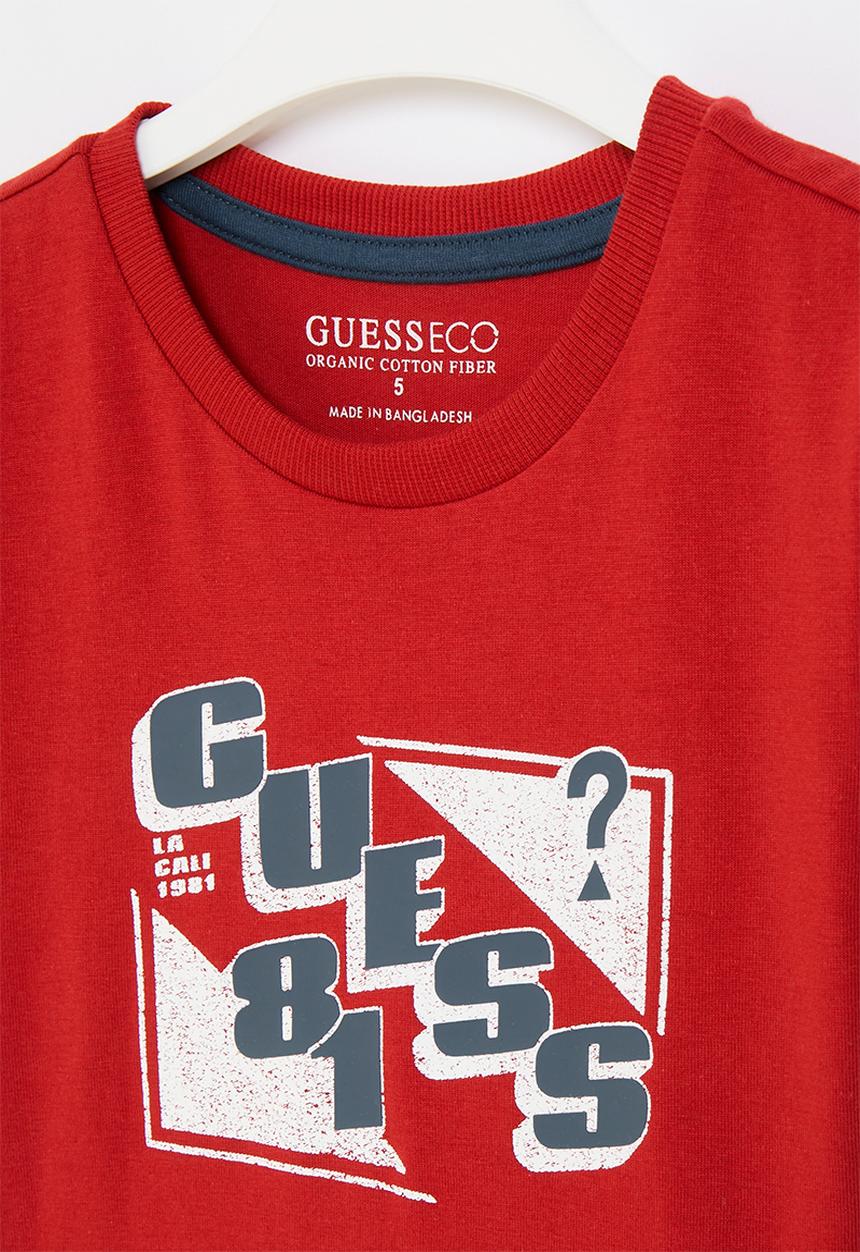 GUESS - Short sleeve t-shirt - samba red vibes