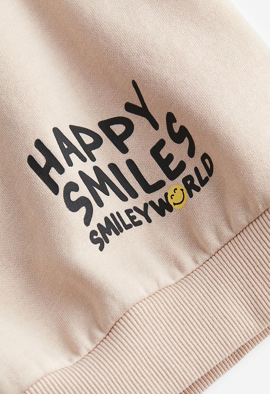 H&M - Printed sweatshirt - light beige smileyworld®