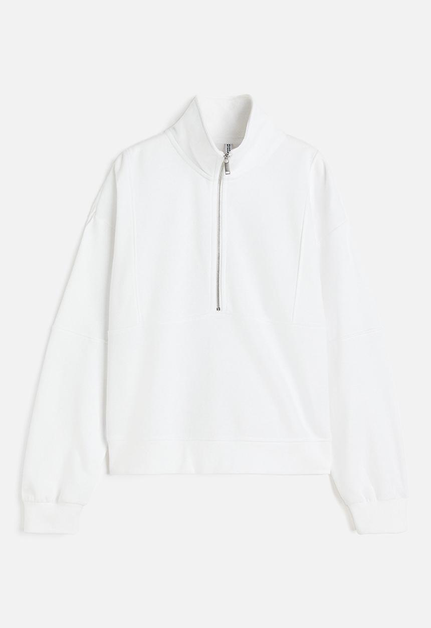 H&M - Zip-top sweatshirt - white