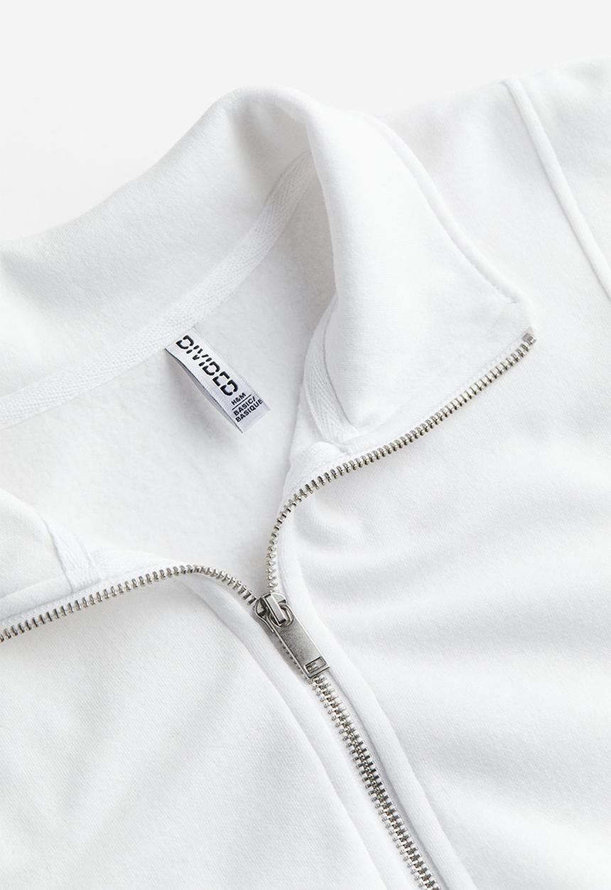 H&M - Zip-top sweatshirt - white