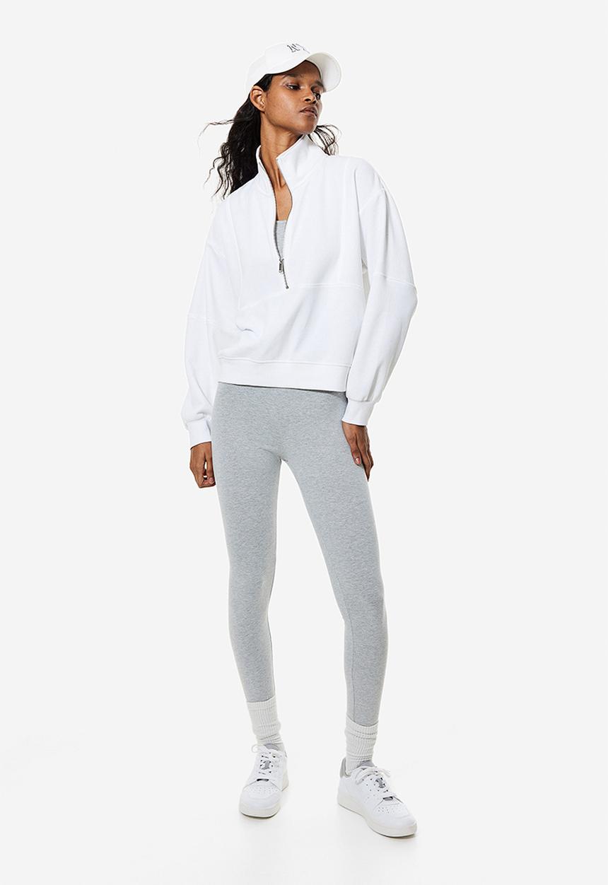 H&M - Zip-top sweatshirt - white