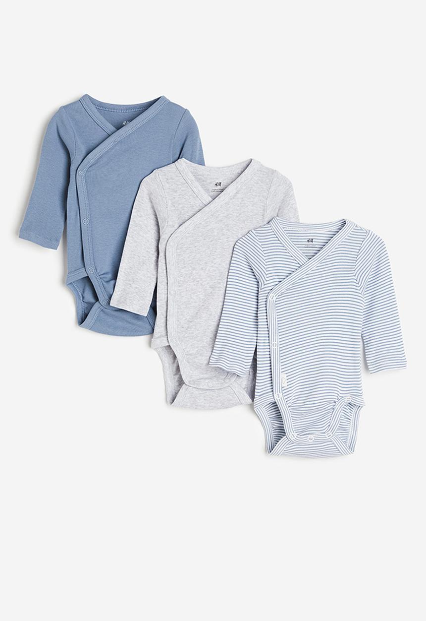 H&M - 3-pack long-sleeved bodysuits - multi