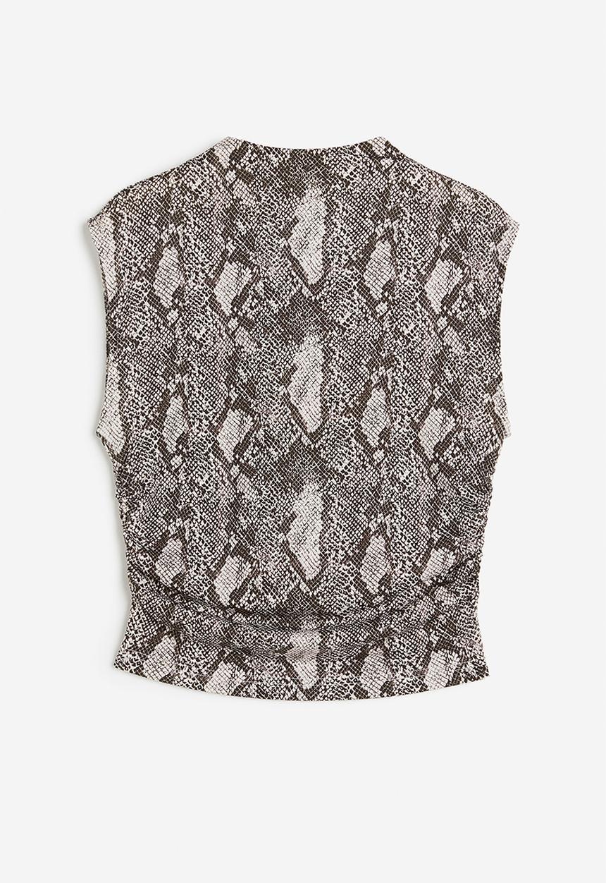 H&M - Cropped turtleneck top - beige