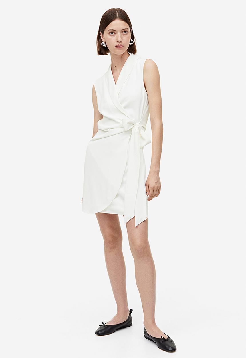H&M - Blazer wrap dress - white