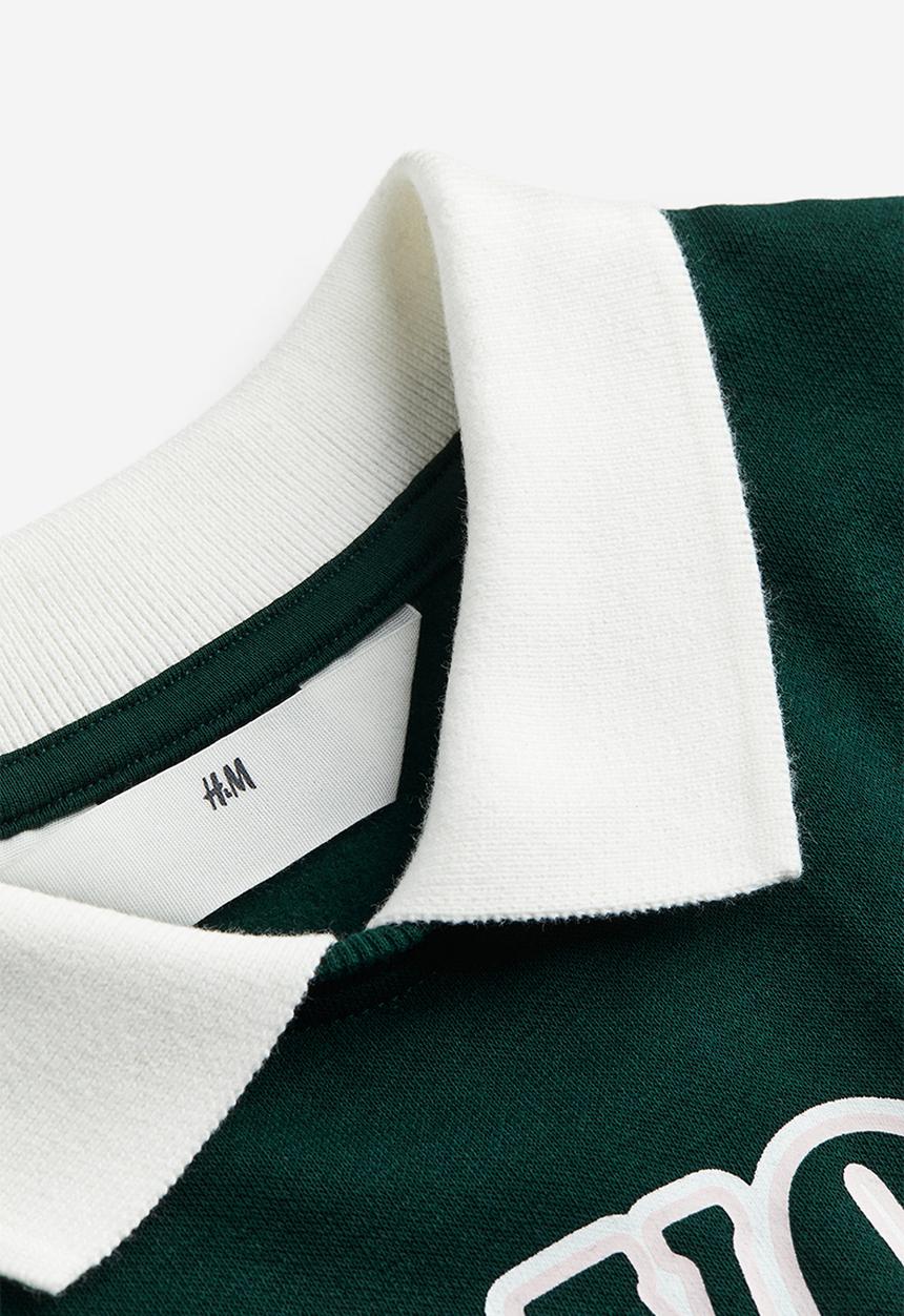H&M - Oversized sweatshirt - dark green new york