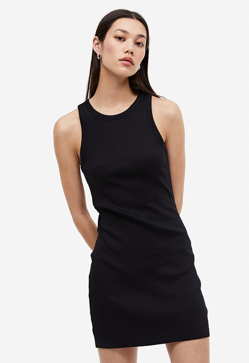 H&M - Ribbed dress - black