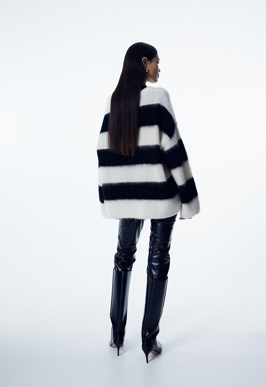 H&M - Coated leggings - black