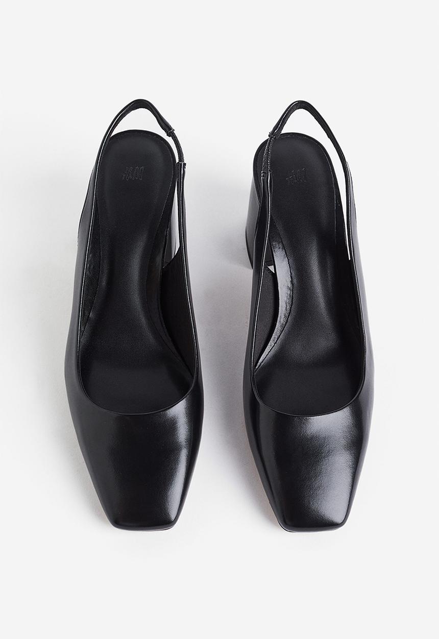 H&M - Block-heeled slingbacks - black