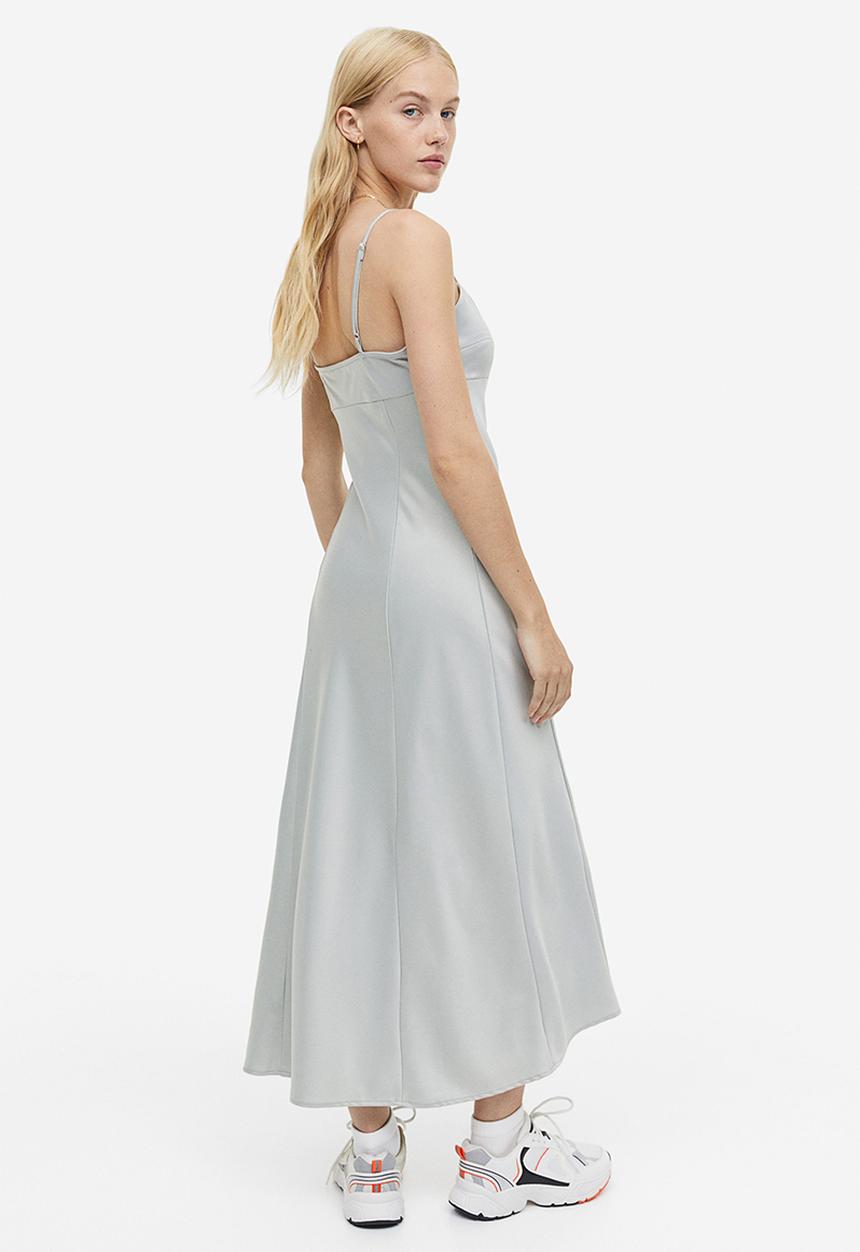 H&M - Satin slip dress - grey