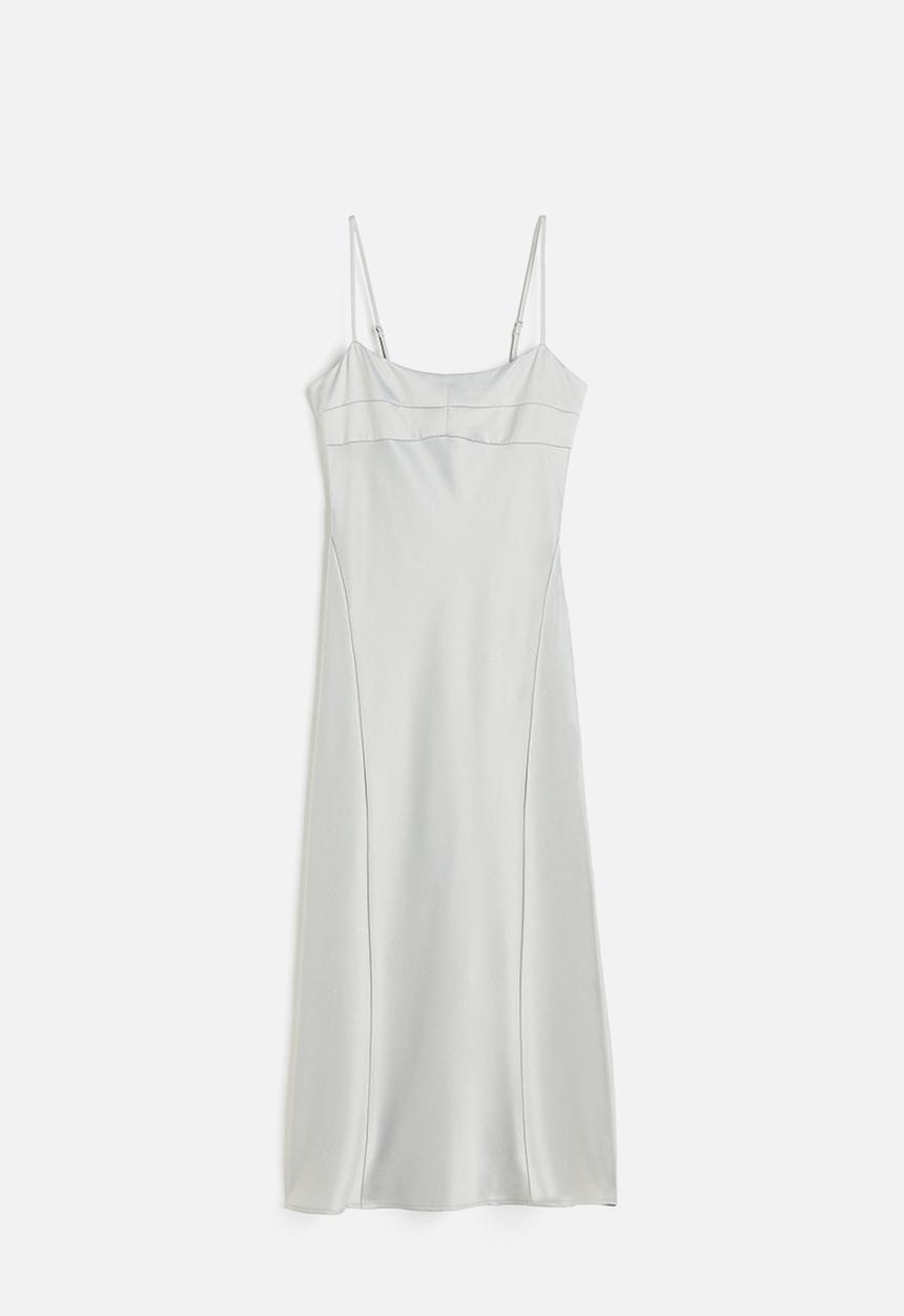 H&M - Satin slip dress - grey