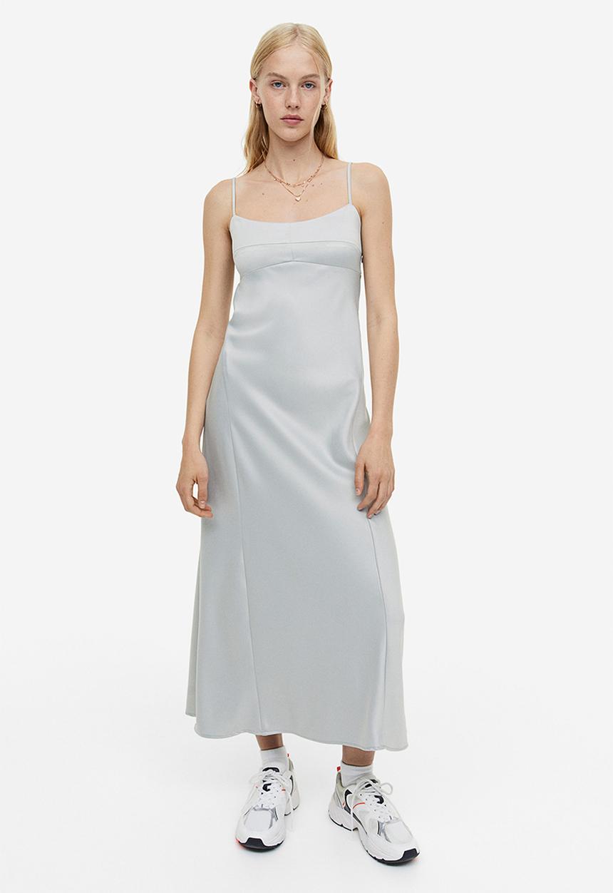 H&M - Satin slip dress - grey