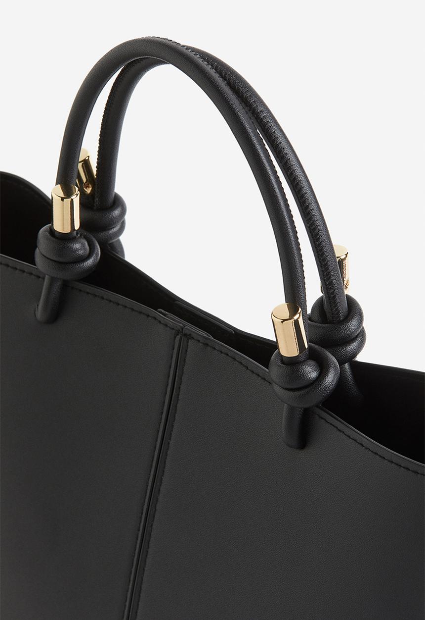 H&M - Knot-detail shoulder bag - black