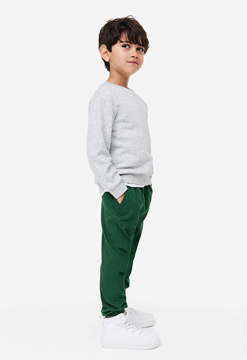 H&M - Twill joggers - green