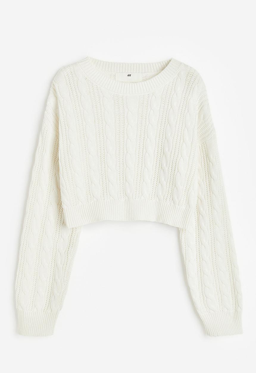 H&M - Short jumper - white