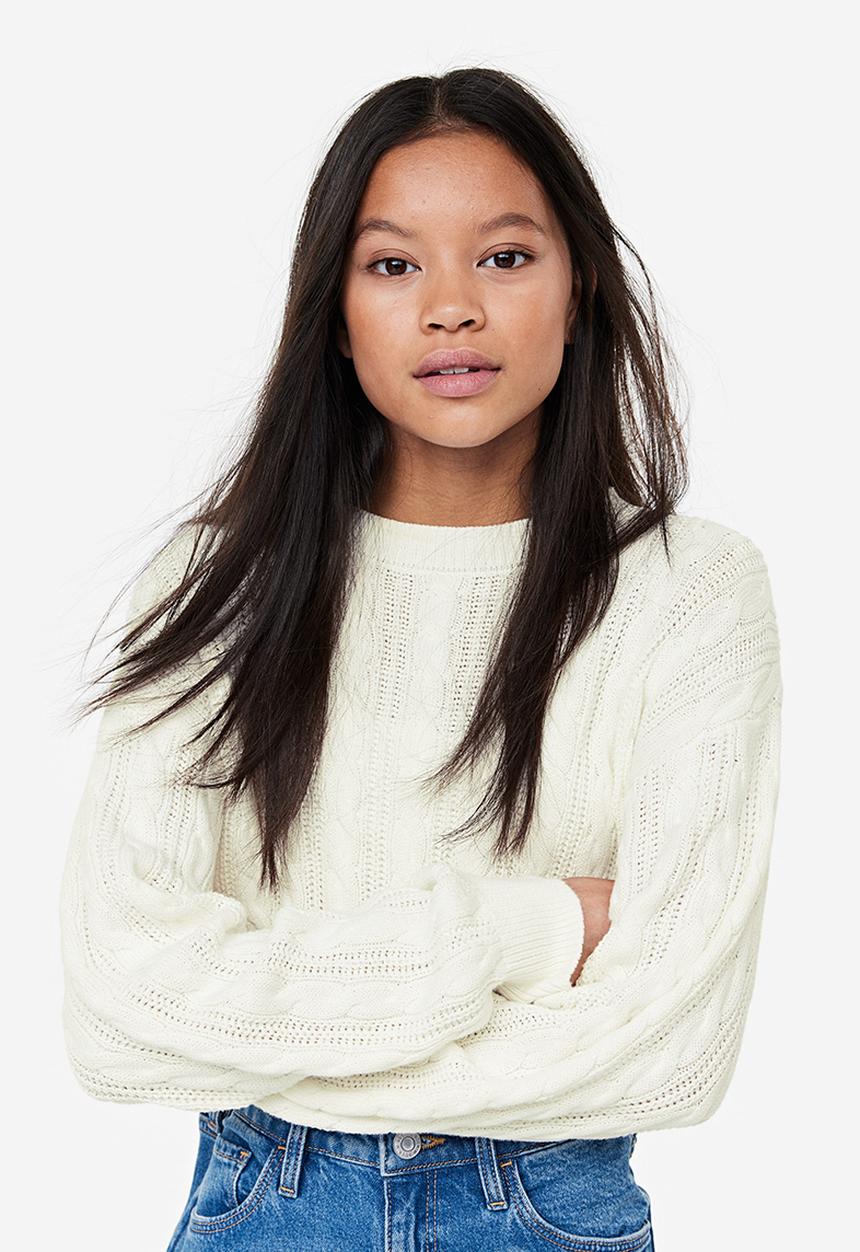 H&M - Short jumper - white