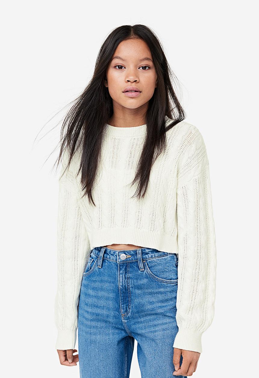 H&M - Short jumper - white
