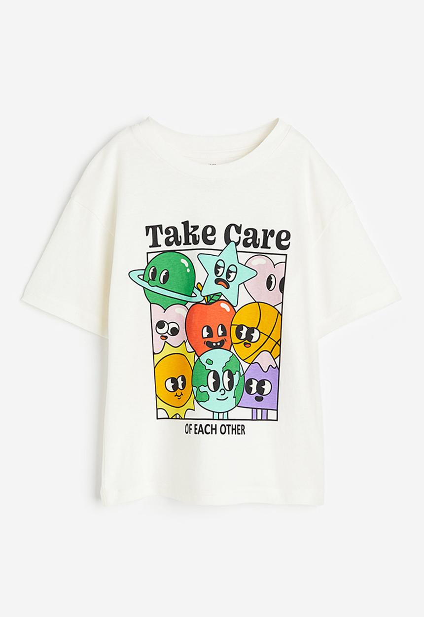 H&M - Printed T-shirt - white