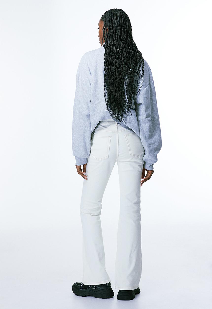 H&M - Flared twill trousers - white