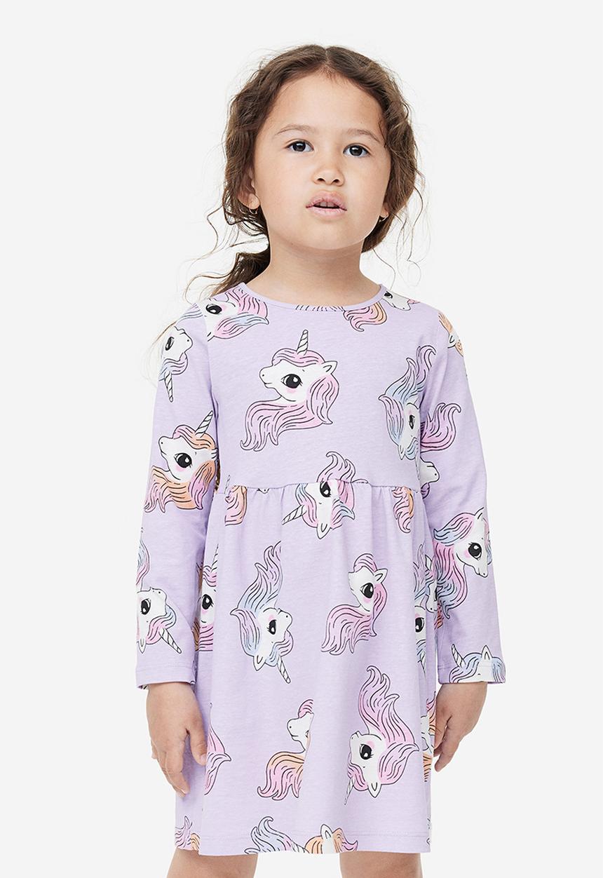 H&M - Cotton jersey dress - multi purple