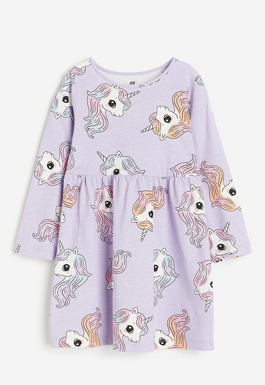 H&M - Cotton jersey dress - multi purple
