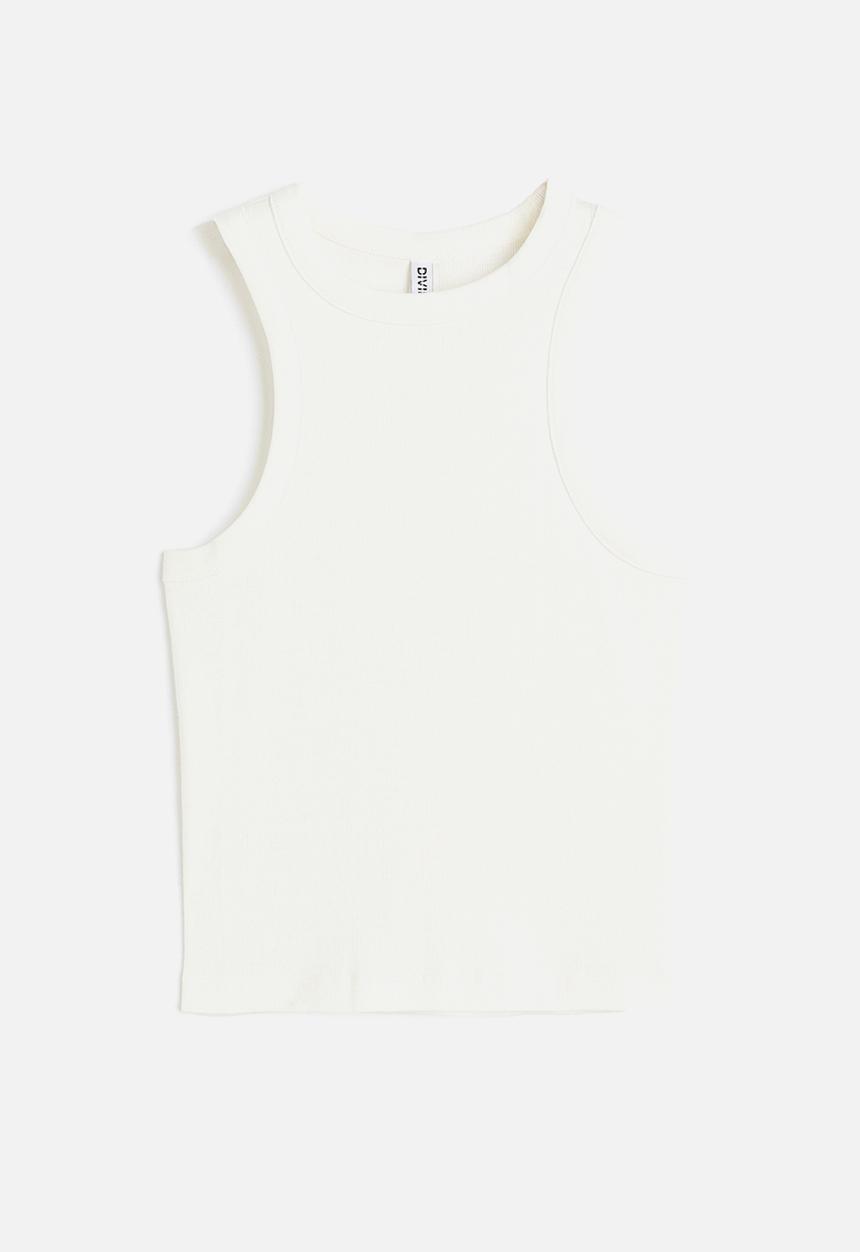 H&M - Ribbed vest top - white