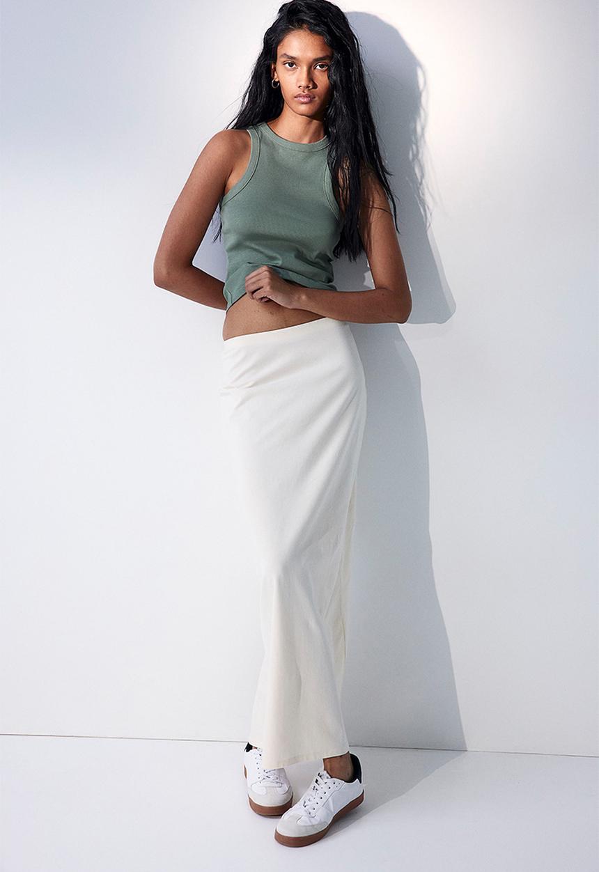 H&M - Ribbed vest top - green