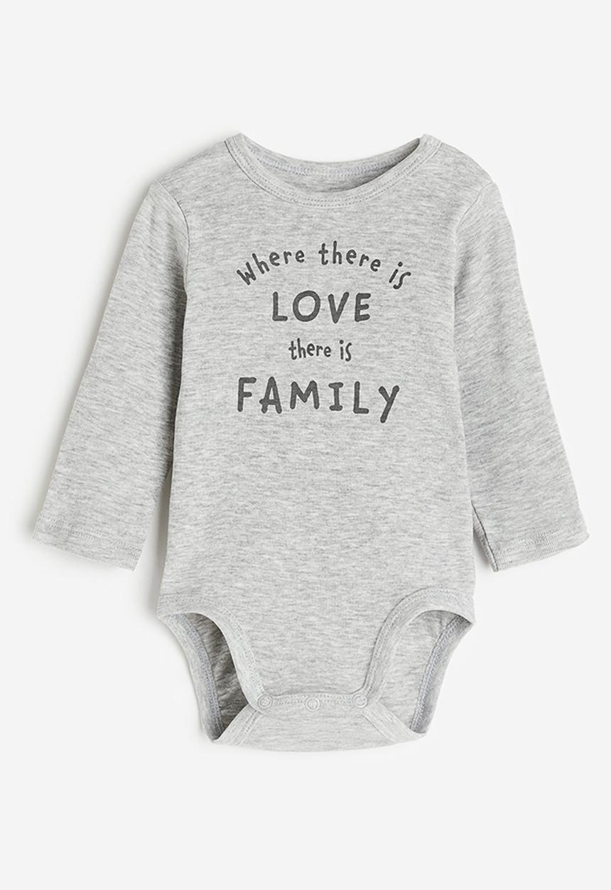 H&M - Long-sleeved bodysuit - grey