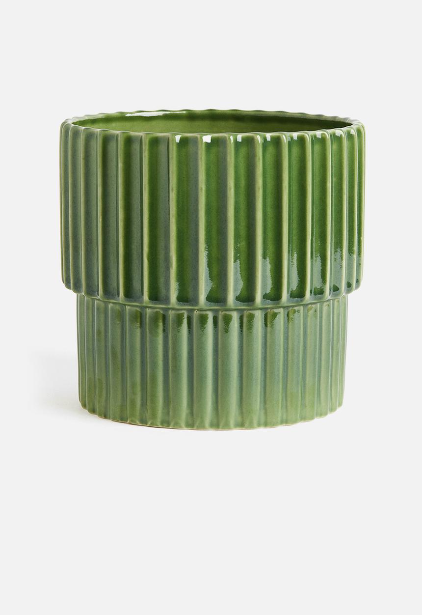 H&M - Stoneware plant pot - green