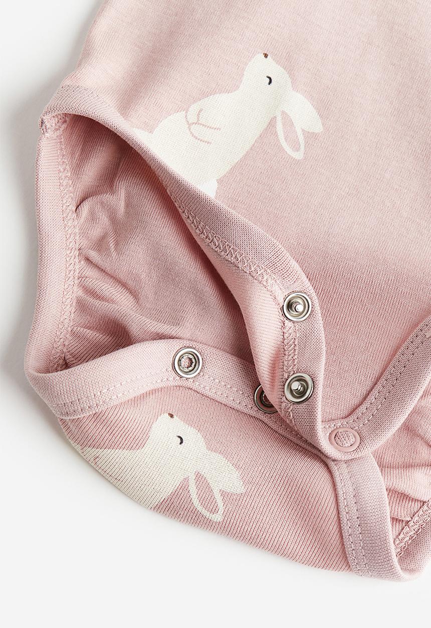 H&M - Long-sleeved bodysuit - pink multi