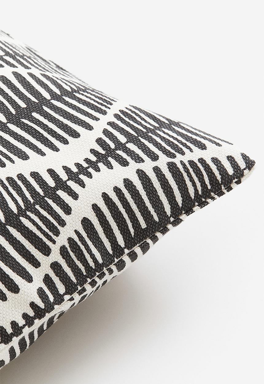 H&M - Patterned cushion cover - grey,multi