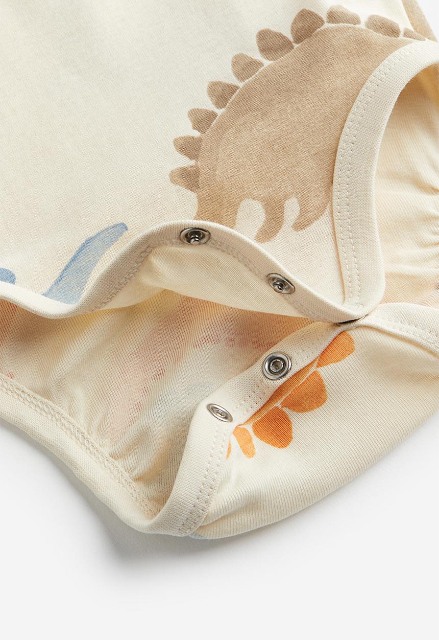 H&M - Long-sleeved bodysuit - beige multi