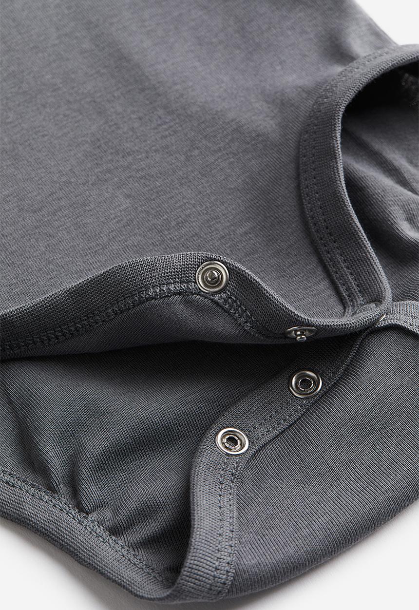 H&M - Long-sleeved bodysuit - grey multi