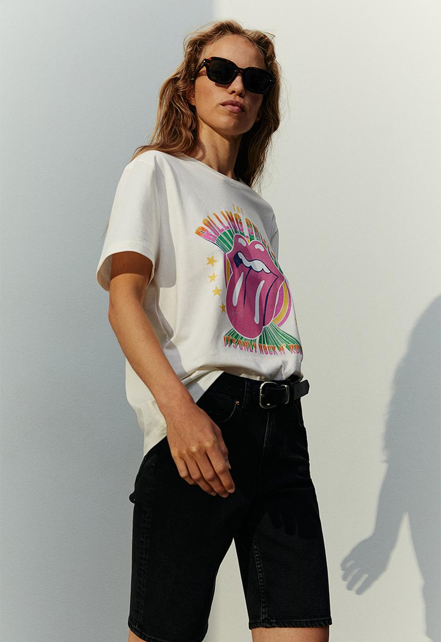 H&M - T-shirt with a motif - white, multi