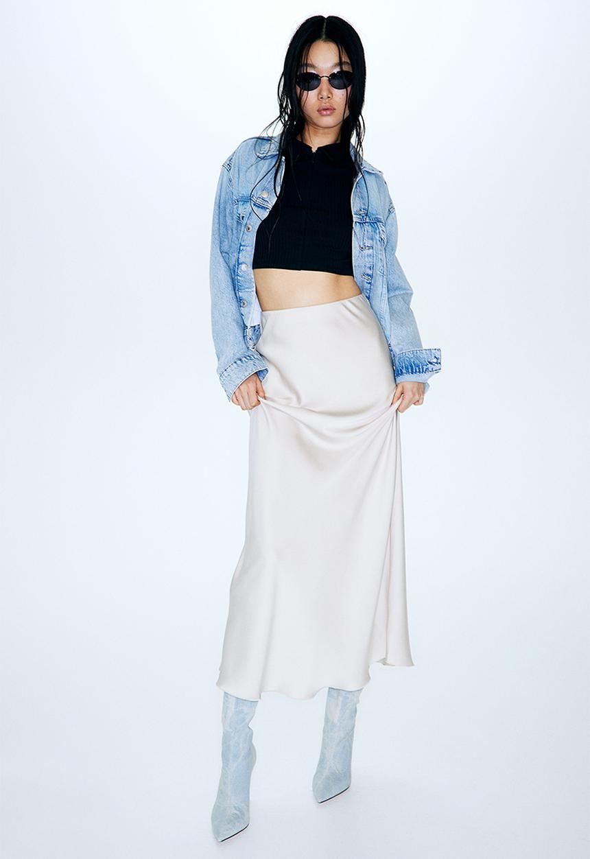 H&M - Zip-top cropped top - black