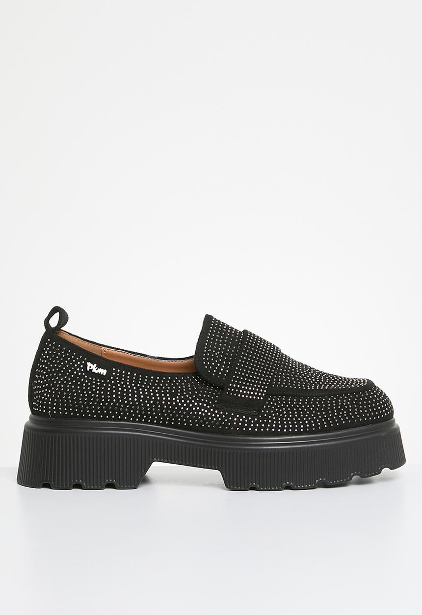Plum - Heidi chunky loafer - black