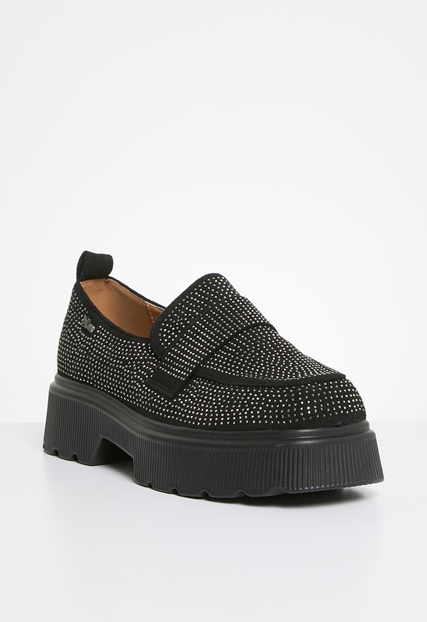 Plum - Heidi chunky loafer - black