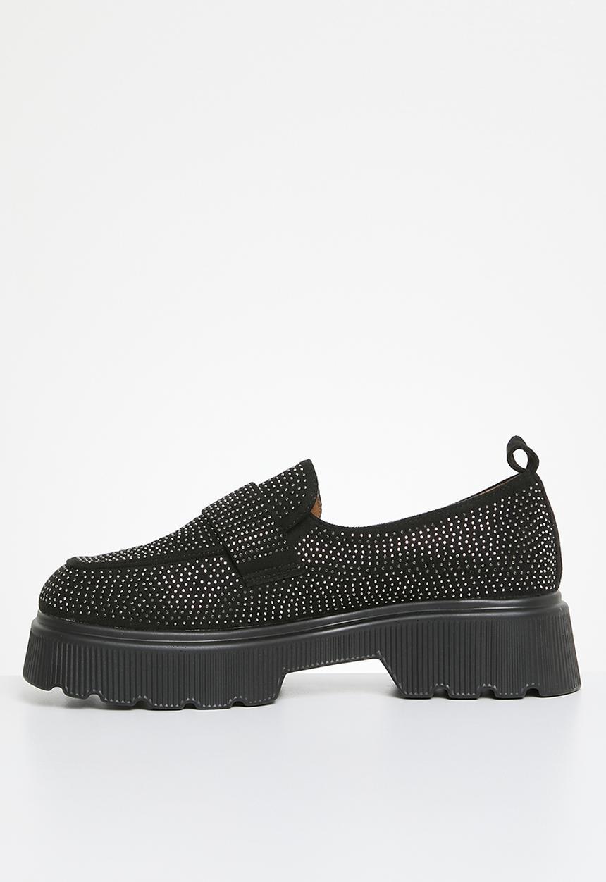 Plum - Heidi chunky loafer - black