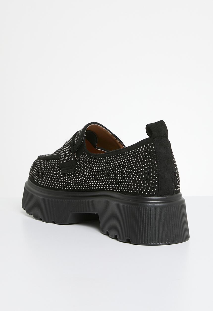 Plum - Heidi chunky loafer - black