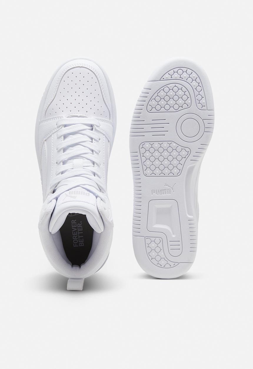 PUMA - Puma rebound v6 mid jr - puma white/cool light gray