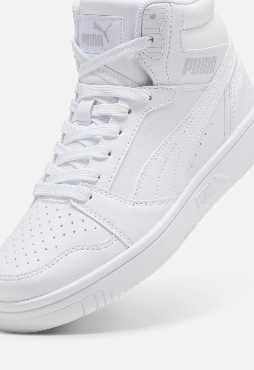 PUMA - Puma rebound v6 mid jr - puma white/cool light gray