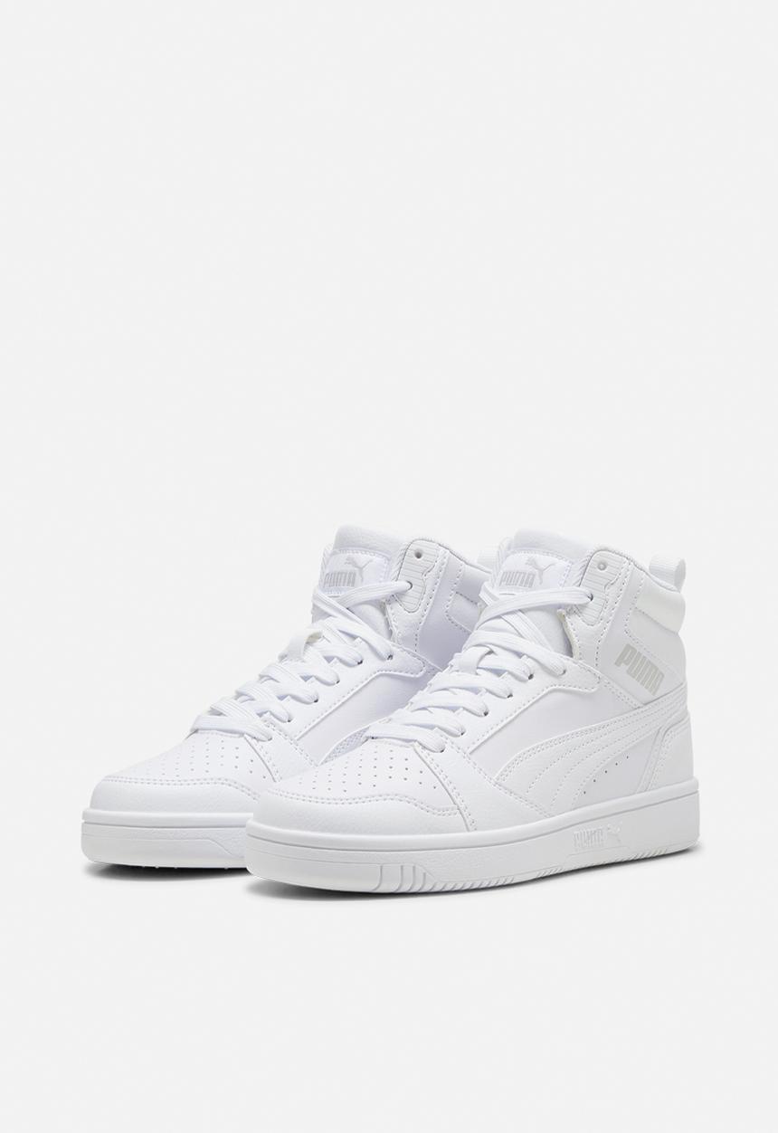 PUMA - Puma rebound v6 mid jr - puma white/cool light gray