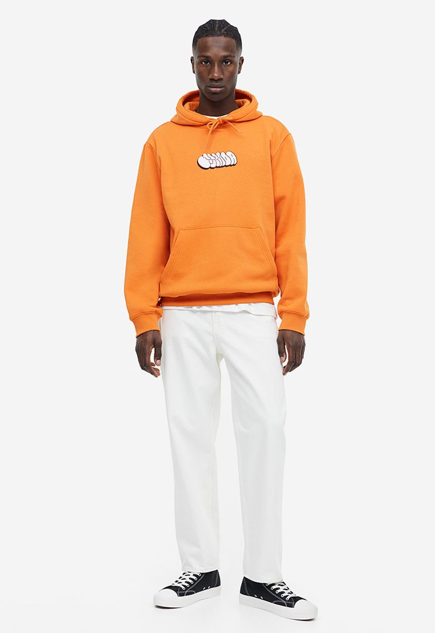 H&M - Regular fit hoodie - orange 