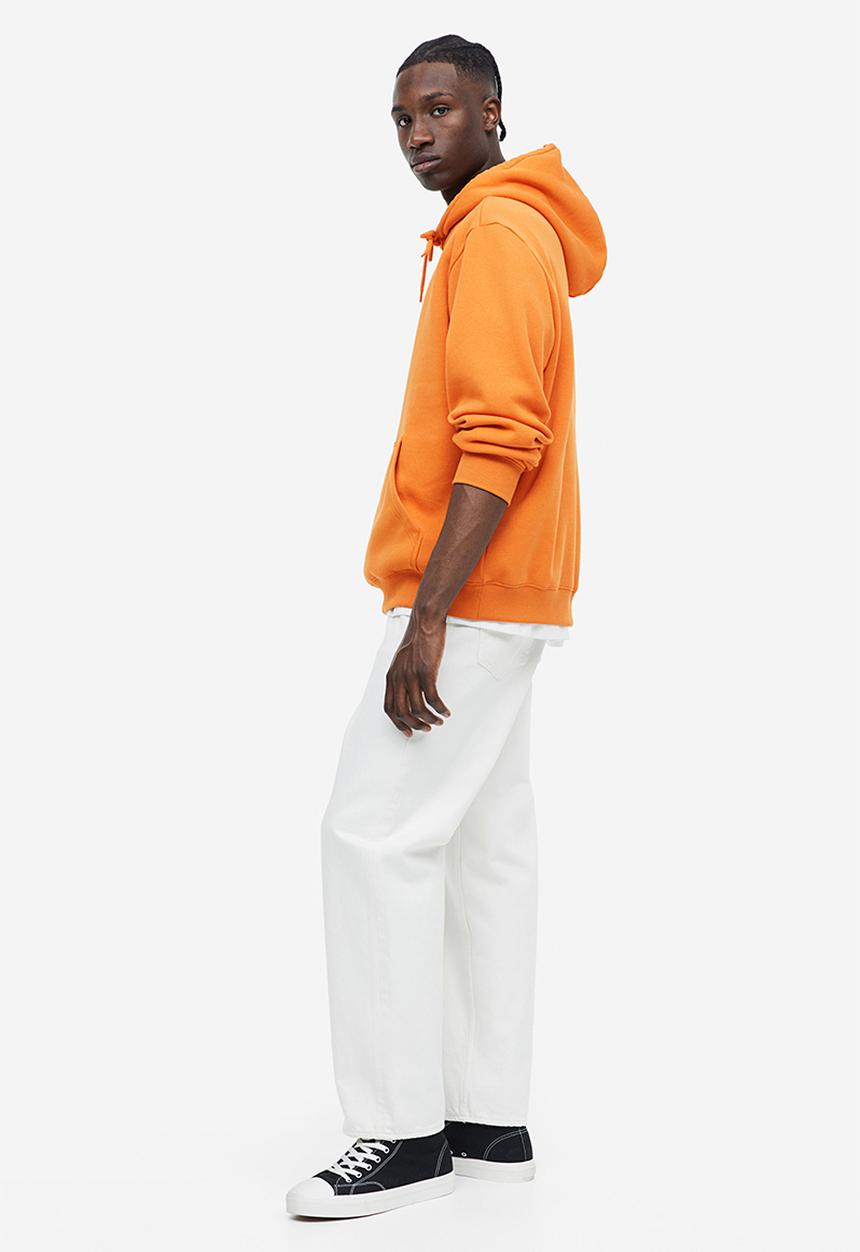 H&M - Regular fit hoodie - orange 