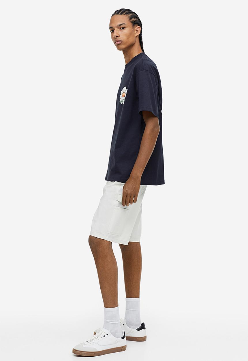 H&M - Loose fit printed t-shirt - black