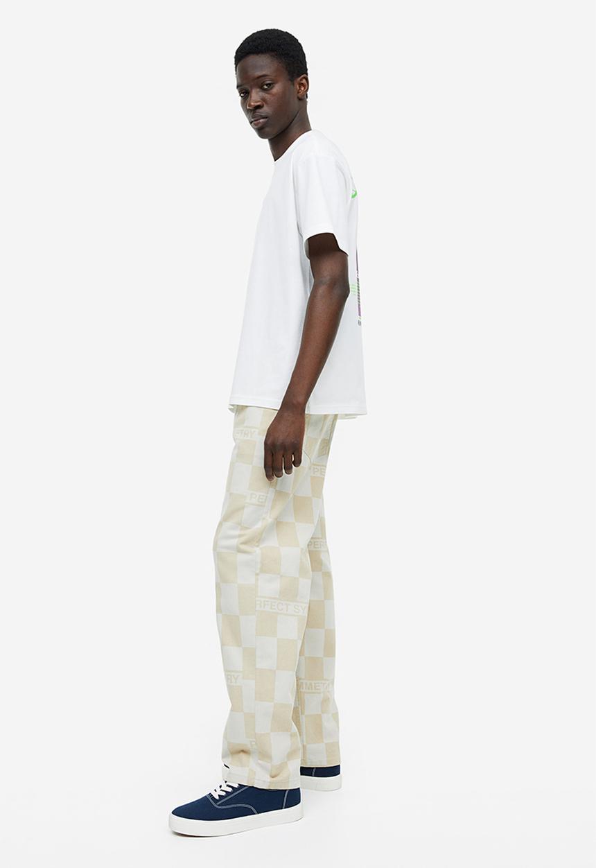 H&M - Loose fit printed t-shirt - white 
