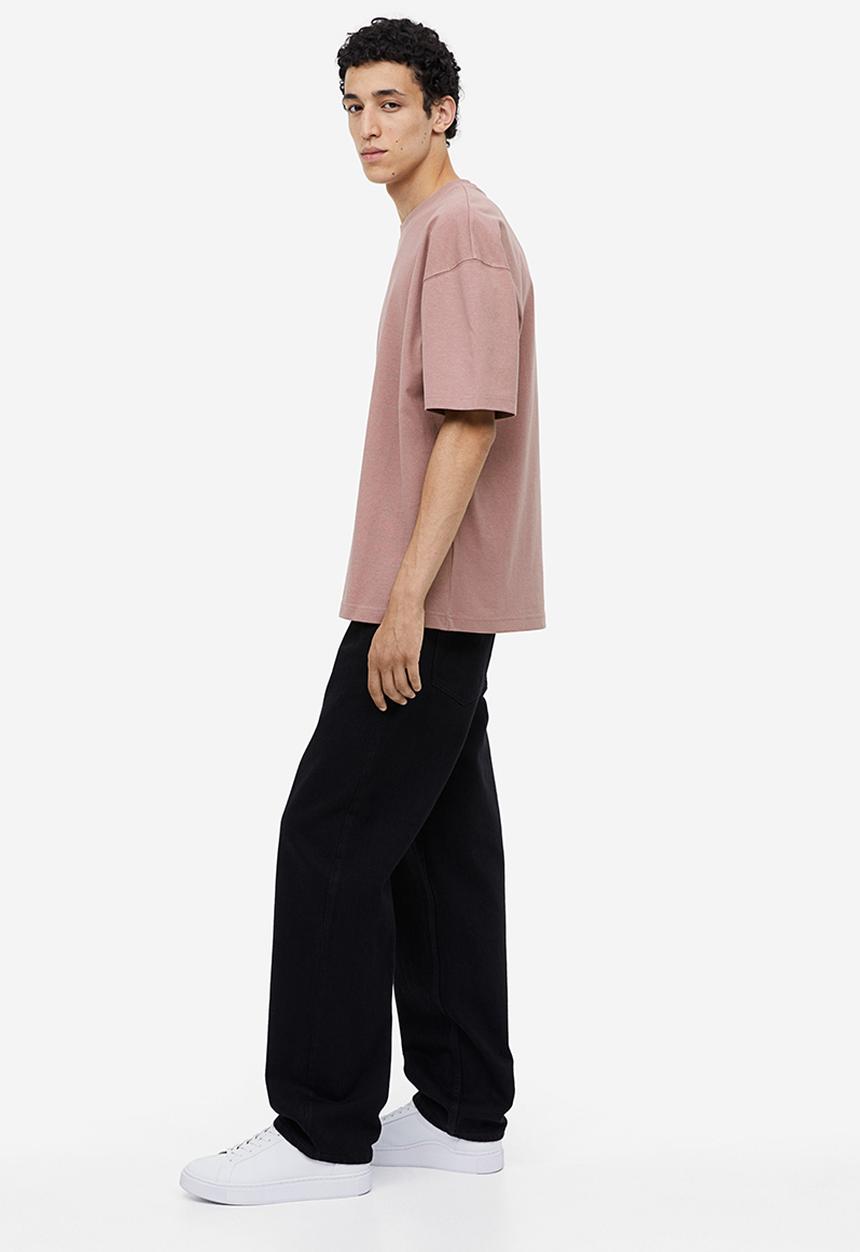 H&M - Oversized fit cotton T-shirt - pink