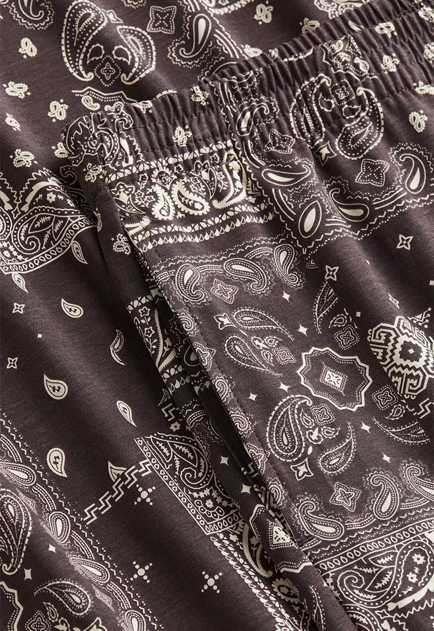 H&M - Regular fit pyjama t-shirt and shorts - brown