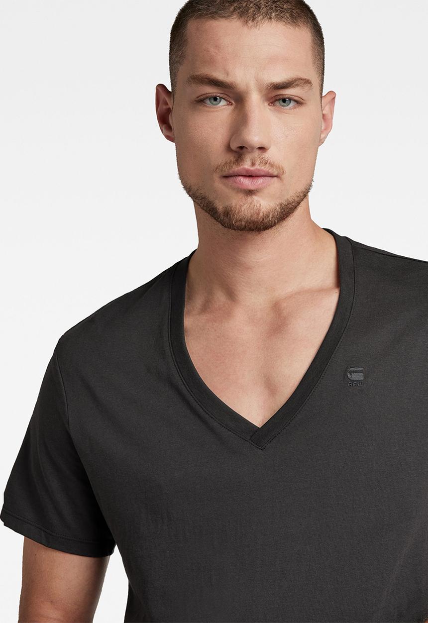 G-STAR - Base htr v t s/s 2-pack NY jersey - solid black