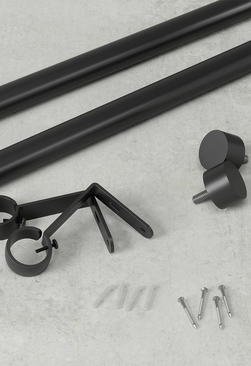 Umbra - Cappa Expandable Curtain Rod - black 91cm - 168cm