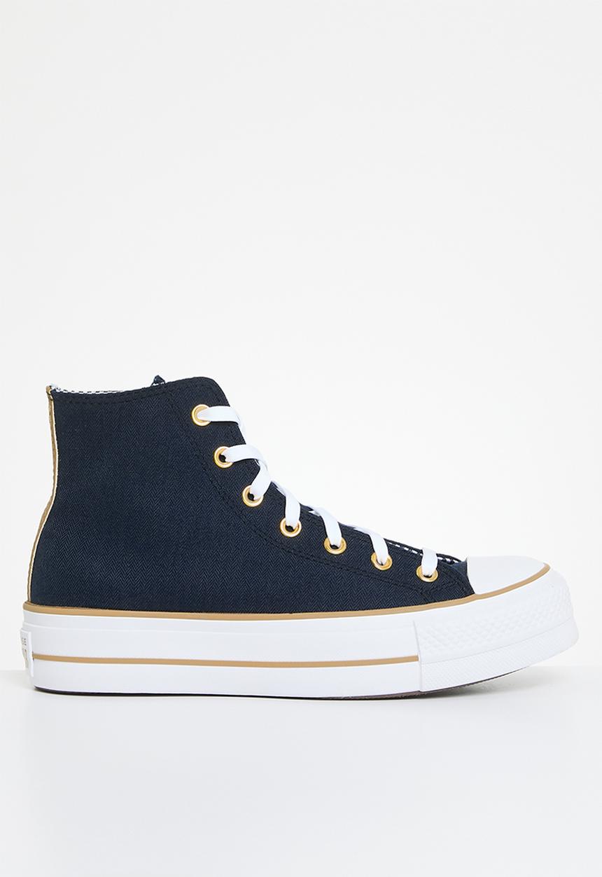 Converse - Chuck taylor all star lift platform herringbone - Obsidian/white/trek 